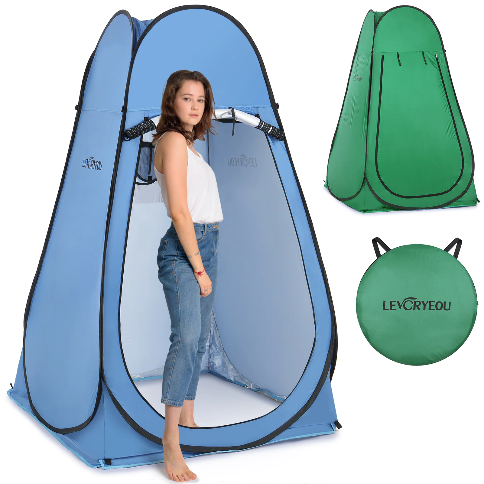 Cheap Goat Tents Popup Pod Changing Room Privacy Tent Portable Outdoor Shower Tent Camp Toilet Rain Shelter For Camping Beach Self driving Travel   
